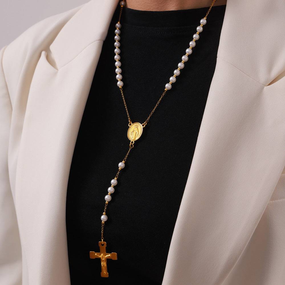 Long Cross Pendant Necklace