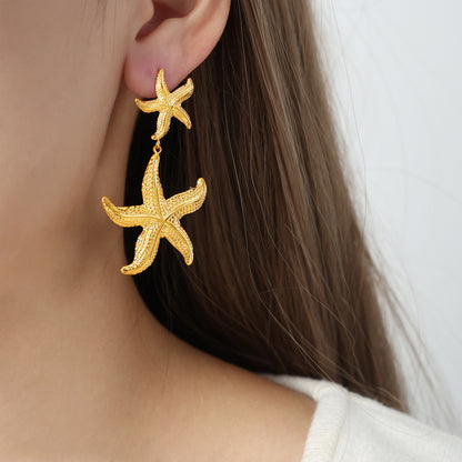 Versatile Holiday Style Starfish Earrings