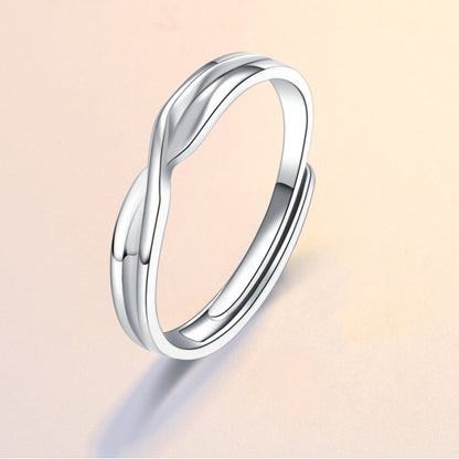 [Sweet Eternity] Möbius Couple Ring-S925 Sterling Silver Adjustable Ring