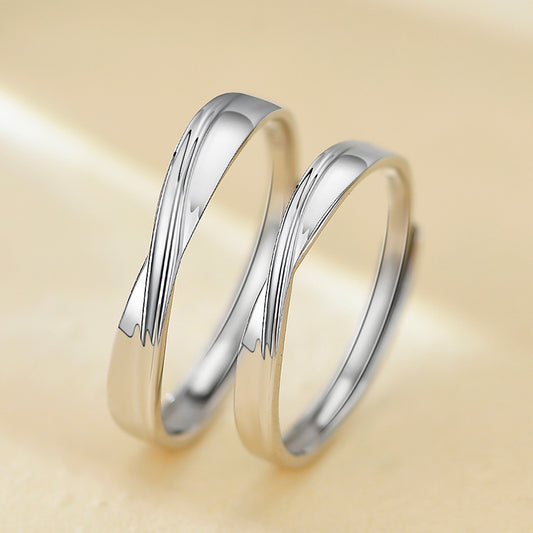 Double Knot Mobius Couple Ring-S925 Sterling Silver