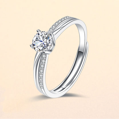 [Sweet Eternity] Möbius Couple Ring-S925 Sterling Silver Adjustable Ring