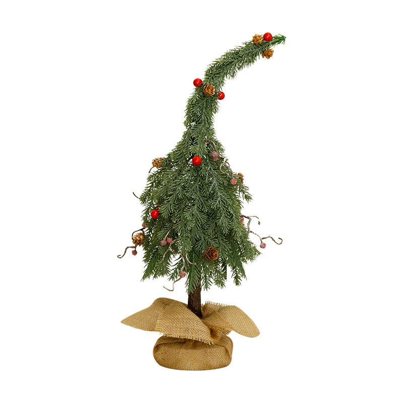 New in Stock Grumpy Christmas Tree Tabletop Decoration Christmas Tree  Window Crooked Neck Tree Decoration