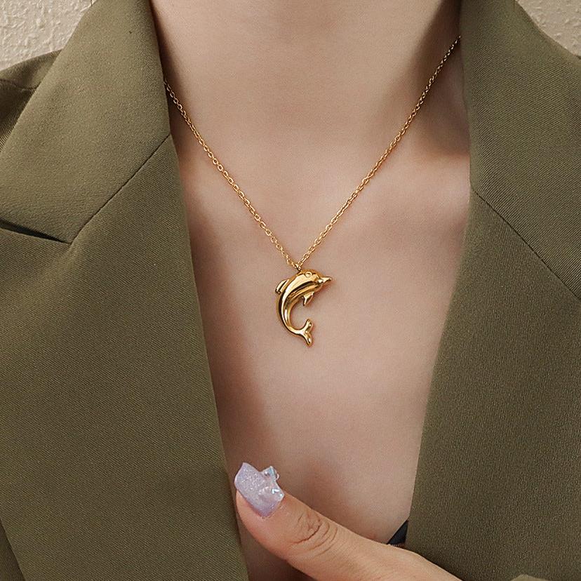 Cute Dolphin Pendant Necklace