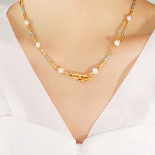 Grace Aventurine & Pearl Necklace