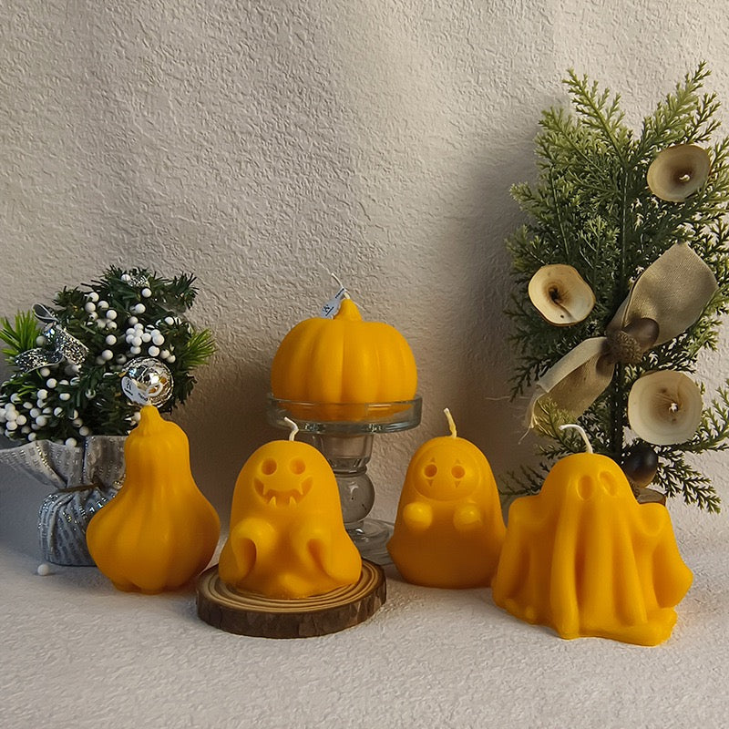 Halloween pumpkins and ghost holiday candles scented candles