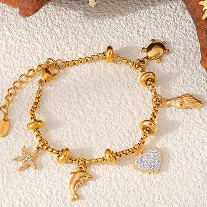 Multi-element Charms Bracelet 【Ocean Animals | Stars and Moon | Cross 】