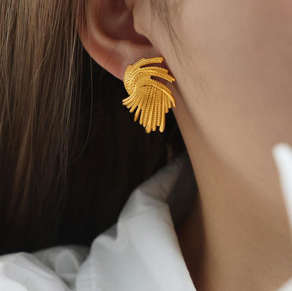 Niche Personalized Design Wheat Ear Stud All-match Earrings