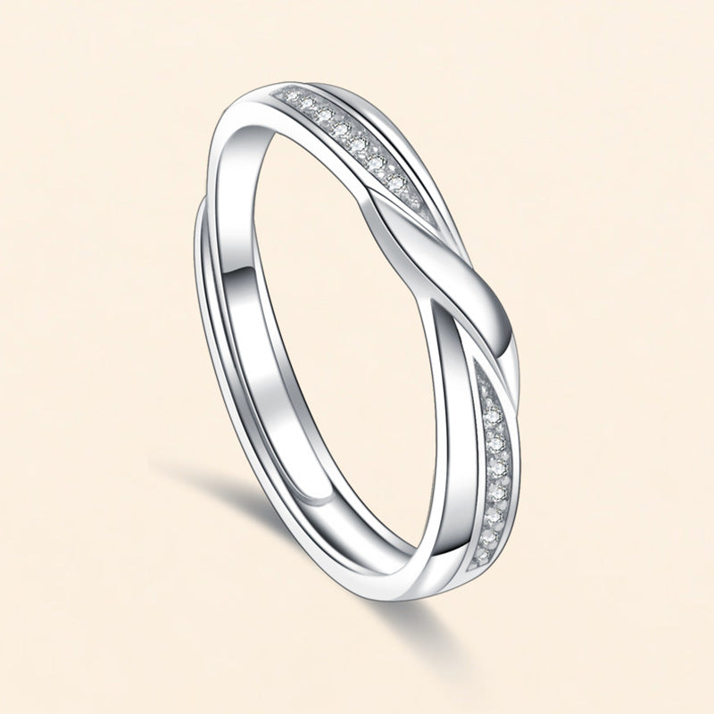 【Intertwined Love】Couple Ring S925 Sterling Silver Ring - Adjustable